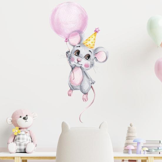 

Наклейка на стену самоклеящаяся водонепроницаемая наклейка на стену с мышами из ПВХ цепляется на стену с домашними животными