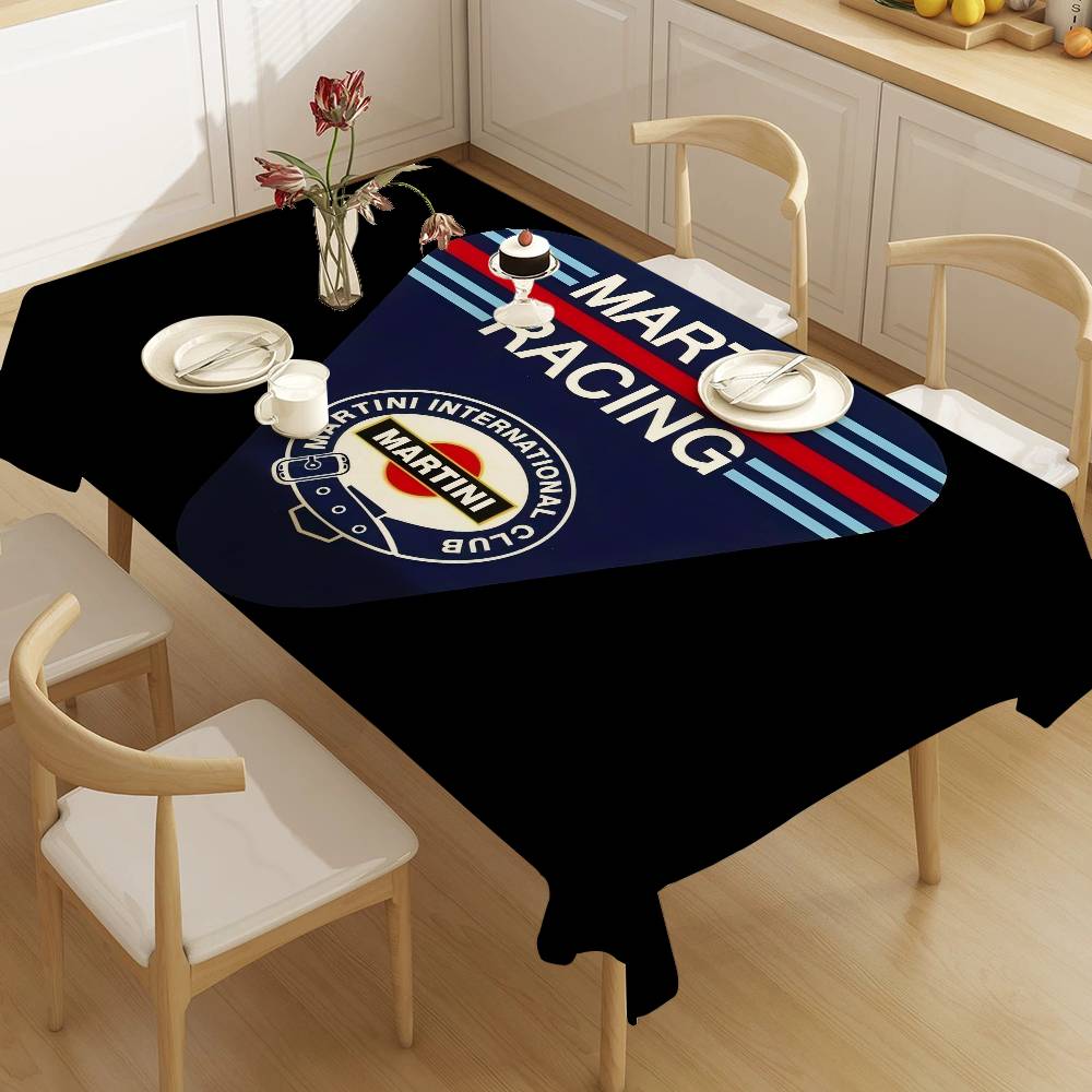 MARTINI COOL RACING Tablecloth Themed Indoor Outdoor Picnic Party Tablecover Kitchen Dining Table Wedding Decor
