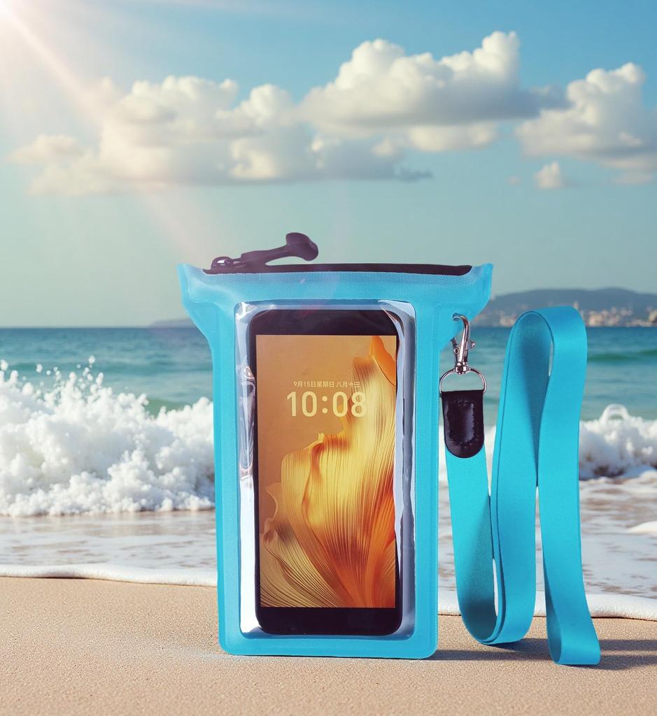 Waterproof smartphone case with airtight zipper made of thick TPU compatible with iPhone Pro closure, material, 17/16/15/14 Max.