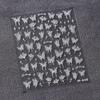 5D illusion polarized butterfly nail sticker pink purple blue fashionable self-adhesive butterfly nail art decoration sticker