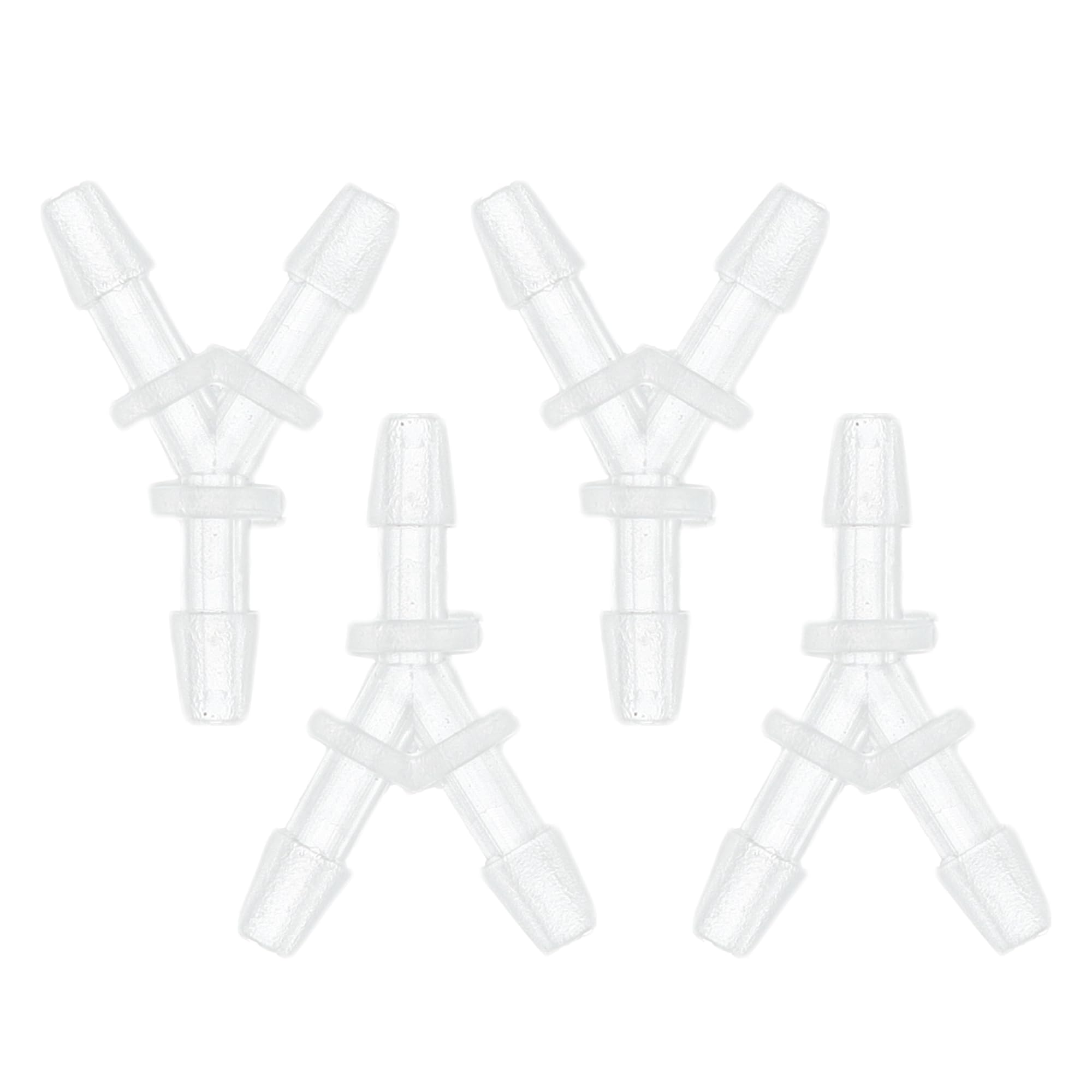 HOPESPANNER Plastic Hose Barb Fitting 3/32  Y-Shaped Barb Connector PP 4pcs