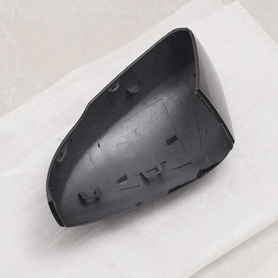 Gloss Black Door Wing Rearview Mirror Cover Cap Right Side For VW Polo 2009~18