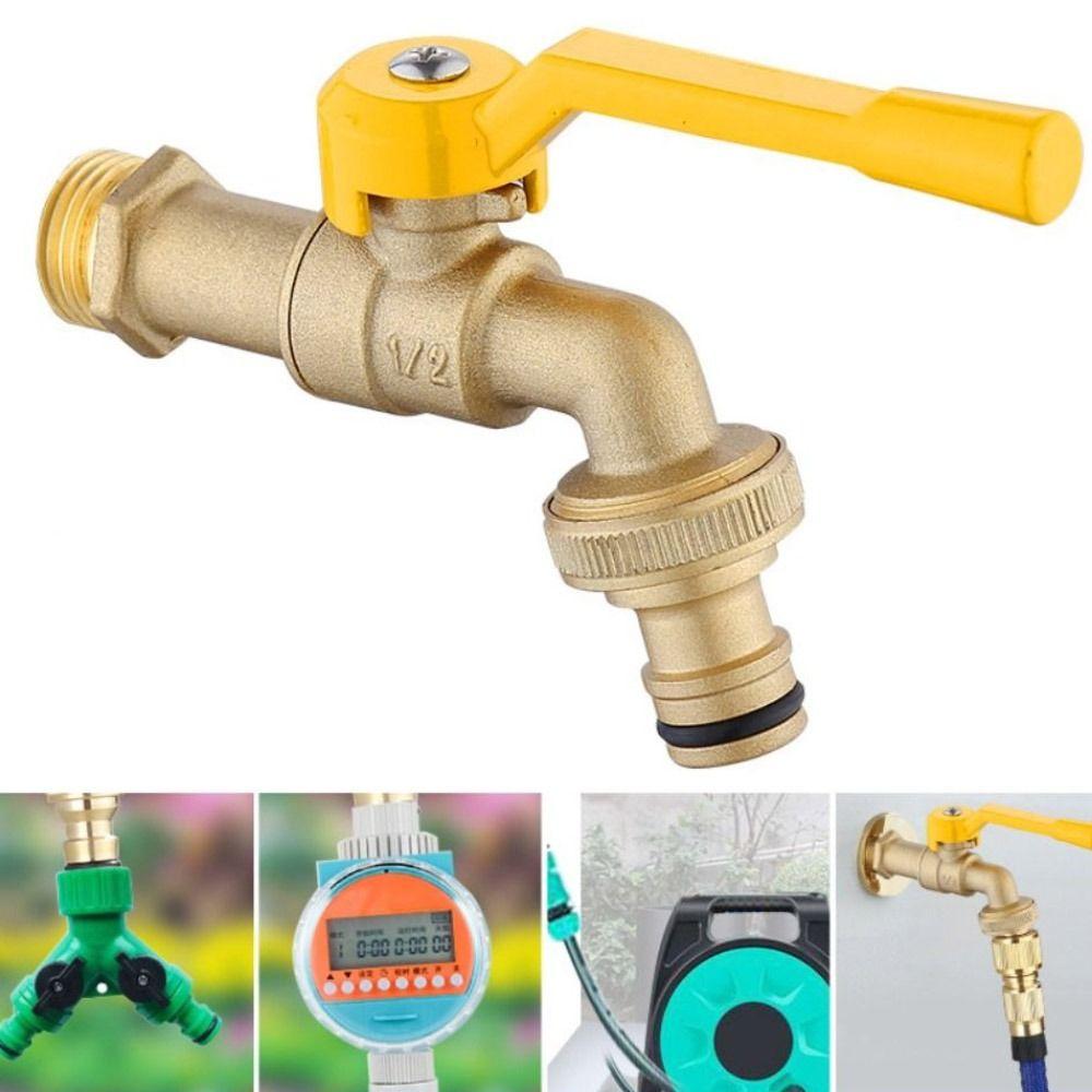 2-Way IBC Water Tank Connector Ball Valve Irrigation Brass Tap Joint  Cold Climates