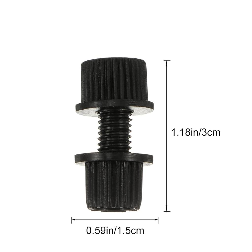 FAVOMOTO 4pcs Black Nylon License Plate Bolts and Screws for Motorcycles and Scooters Fastening Hardware Motorcycle License Plate Bolts for Secure