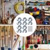 Duty Organizer Rack Garage Storage Hooks Shed Tool Tidy Hanger Wall Mounted Holder Hanging Bracket