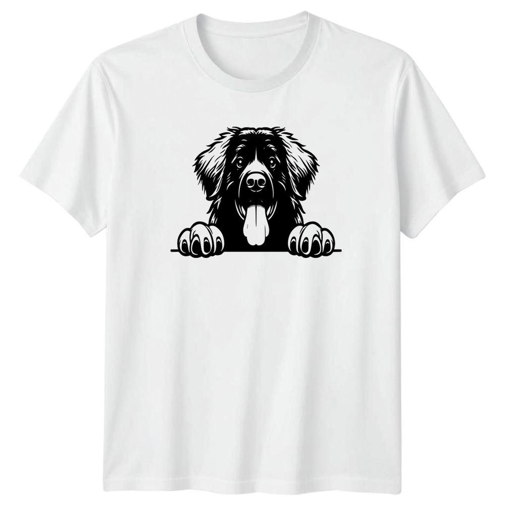 Peeking Newfoundland Dog Paws Animals Unisex Unisex Graphic Tee Unisex Top S