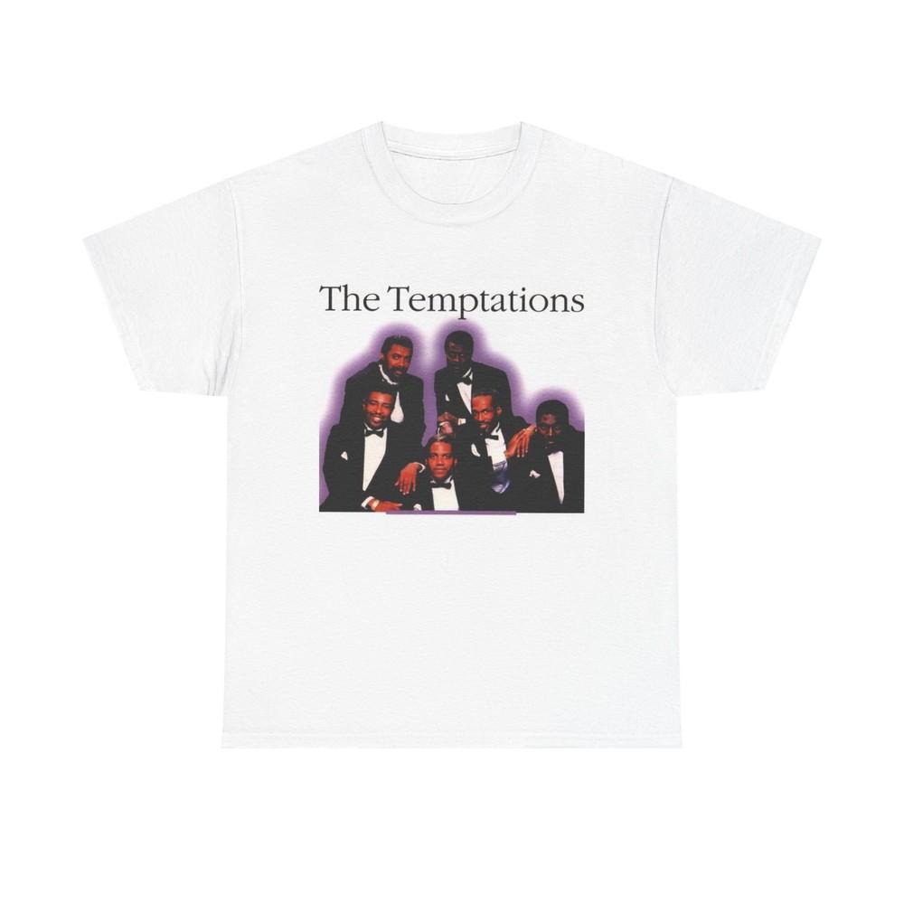 T-shirt The Temptations Copertina CD Grafica Concerto Vintage Unisex Cotone Pesante Maglietta Unisex