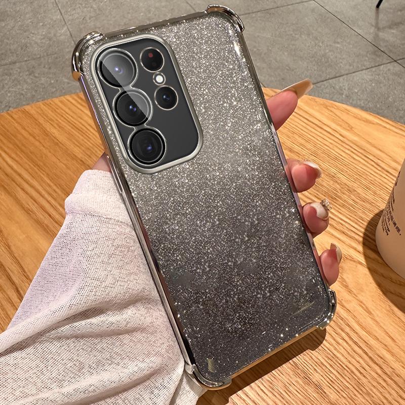 

Градиентный блестящий противоударный чехол с подушкой безопасности для Samsung S24 S23 S22 S21 Ultra Plus S23FE A15 A55 A14 A34 A54 iPhone 15 14 13 12 11 Pro Max 15 14 Plus Samsung A05S серебряный