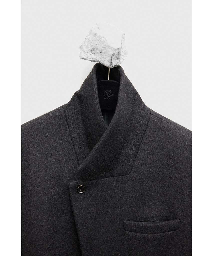 Youth Heavy Wool Half Coat - Charcoal Gray