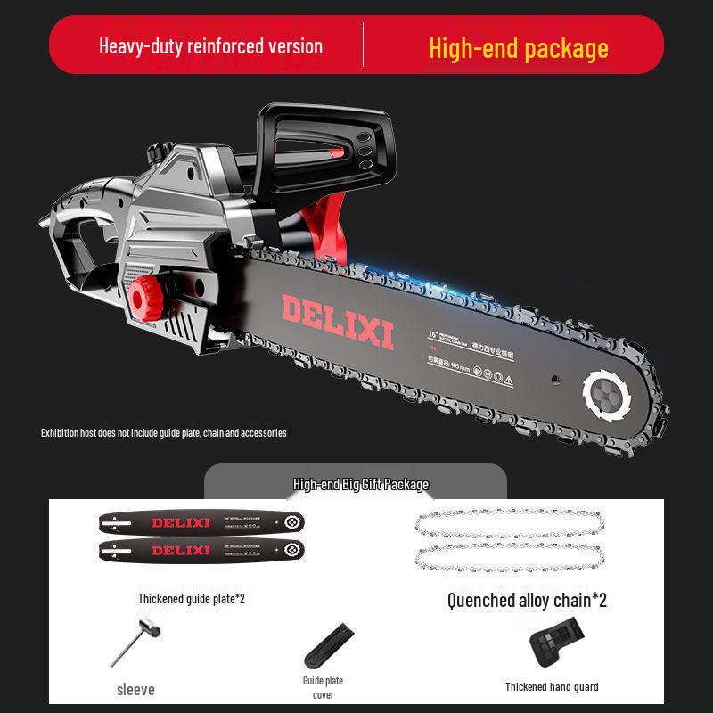 High-Power Handheld Electric Chainsaw for Home and Woodworking - Portable and Multifunctional with Free Shipping