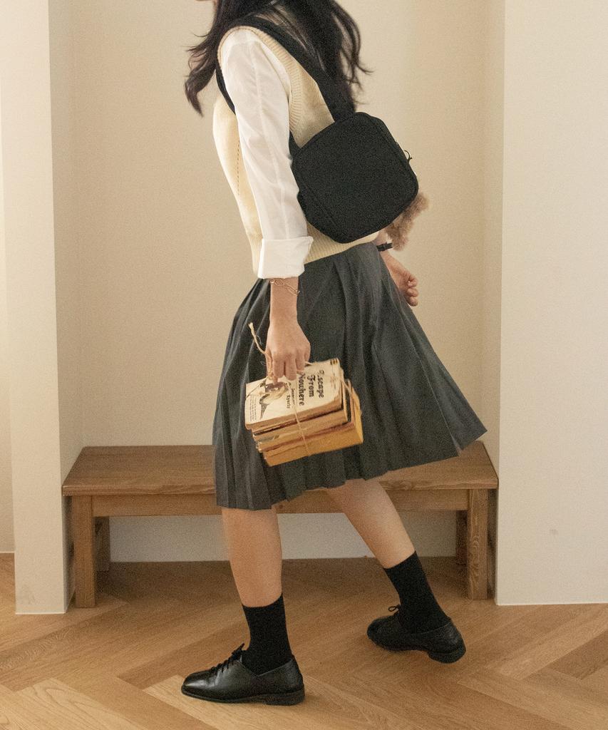 Iroco Square Suede Bag_Black