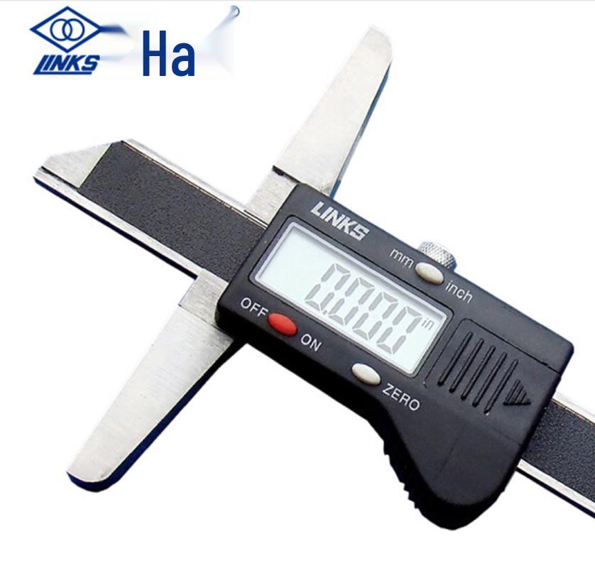 LINKS Haliang Цифровой штангенциркуль по глубине из нержавеющей стали 200/300/500 мм 0-200mm
