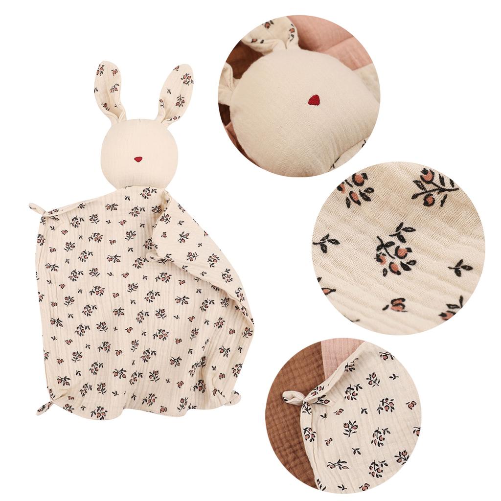 Printed Security Blanket Rabbit Soothe Appease Towel Soft Saliva Towel Cotton Soothing Towel Comforter Blanket Towel