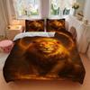 3pc Lion Zodiac Cover Set - 1 Quilt Cover + 2 Pillowcases, All Seasons Bedroom Setting, Perfect for Home063