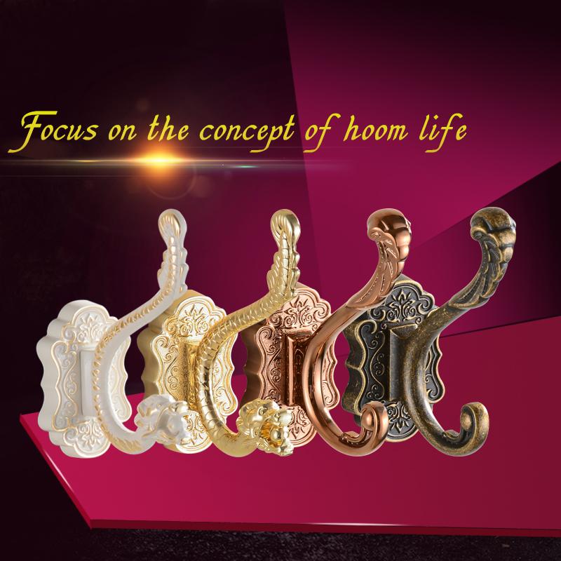Robe Hooks Metal Towel Hanger Hooks For Clothes Coat Hat Bag Hooks Wall Mount Bathroom Accessories Door Towel Hook Holder 8002