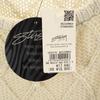 Unused STUSSY Wool Blend Long Sleeve Lace Up Knit M White System Sweater Women Used