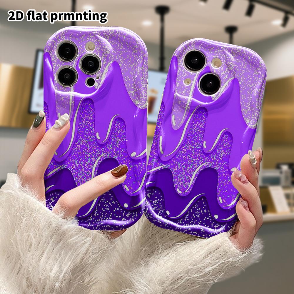 Phone Case: 2D Flat, Fits iPhone 12 Pro, 13, 14, 15, 16, 17, 18, Phone Decoration, Purple Gradient from Light To Dark, Perfect Christmas and Halloween