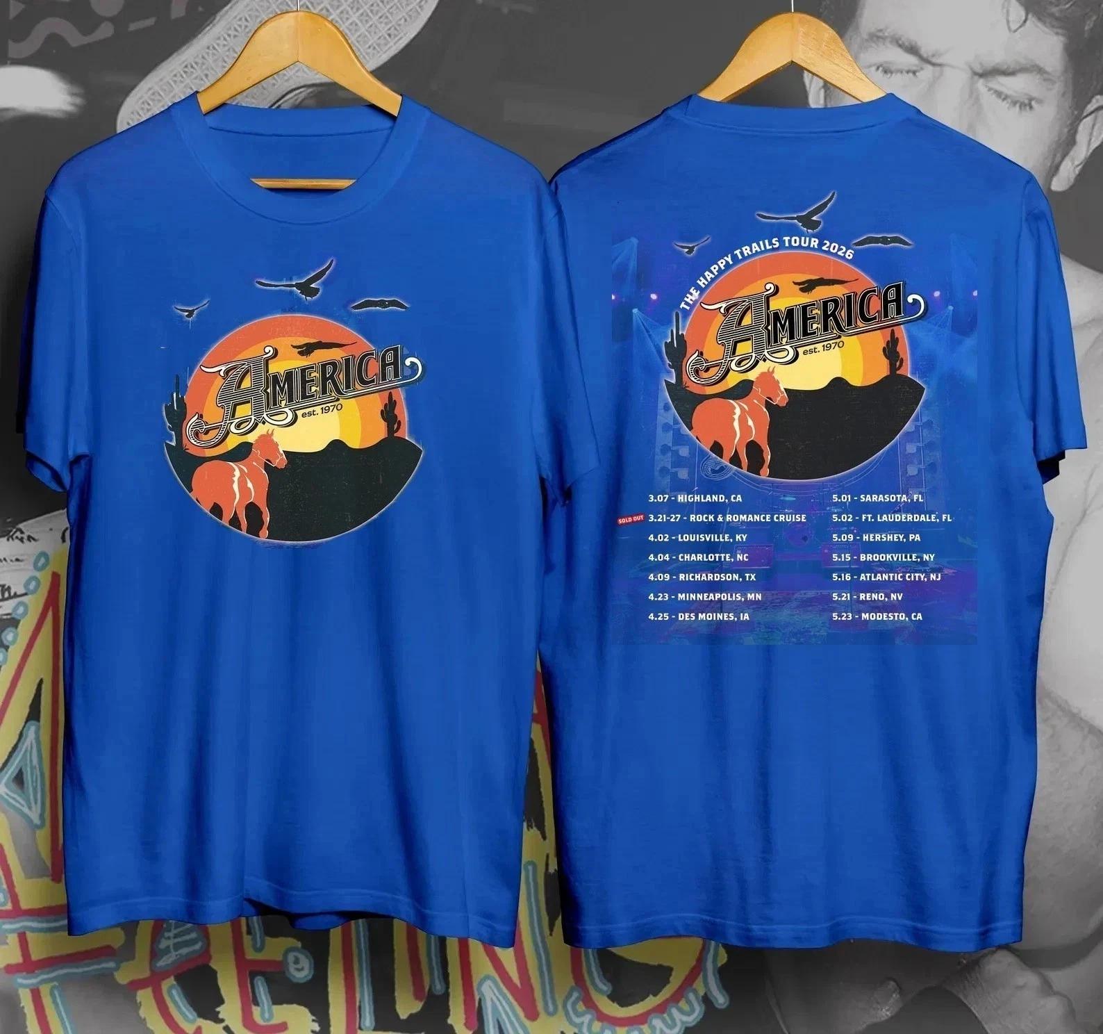 

Rare America The Band 2 Sides The Happy Trails Tour 2026 S to 5XL Shirt S