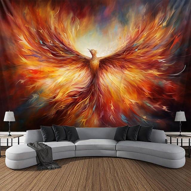 Tapestry large wall painting with the image of the animal Phoenix 75x100