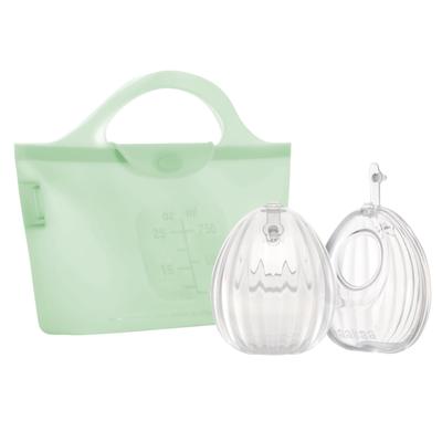 [Authentic Product] Haakaa Shell-Type Manual Breast Pump (75ml X 2) - Gentle Milk Collection & Pumping, Wearable, Portable, BPA-Free, with Steam Bag a