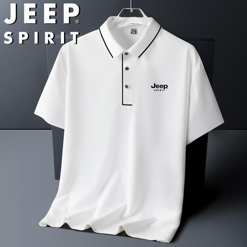 JEEP SPIRIT Men's Ice Silk Breathable Polo T-shirt