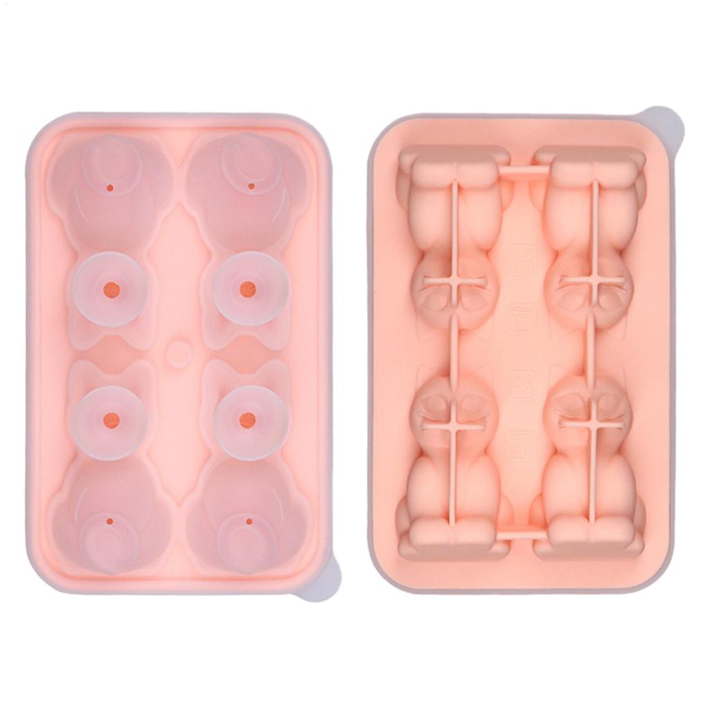 Silicone Ice Cubes 3D Cat Ice Block Mold Easy to Release Silicone Ice Hockey Device Household Kitchen Ice Making Molds ice Tray