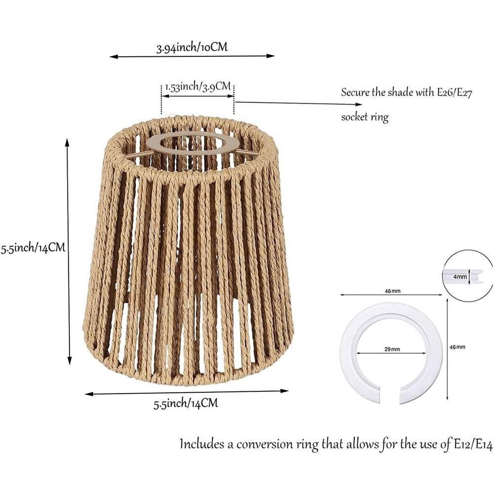 Creative Weaving Design Woven Lampshade Vintage Style Hanging Vintage Lampshade Light Fixture Hanging Light Lampshade Hotel