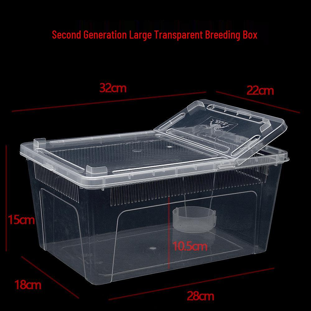 2nd Gen Reptile Breeding Box for Spiders, Frogs, Snails, Silkworms, Geckos, Snakes, and Turtles