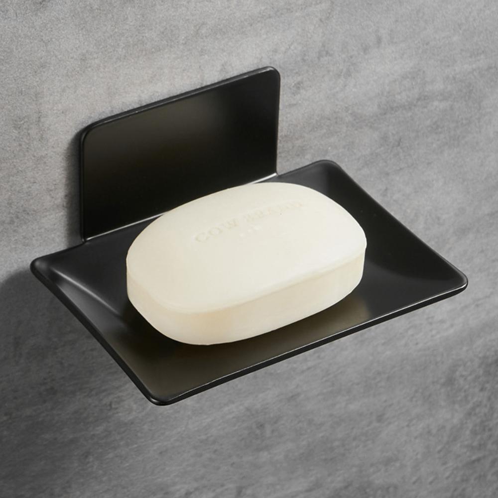 

Bathroom No Drilling Organizer Wall Mounted Drain Rack Sponge Holder Soap Dish Soap Tray