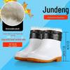 Tendon Sole Unisex White Waterproof Non-Slip Rubber Hygiene Boots for Medium and High Food Safety and Farm Work.