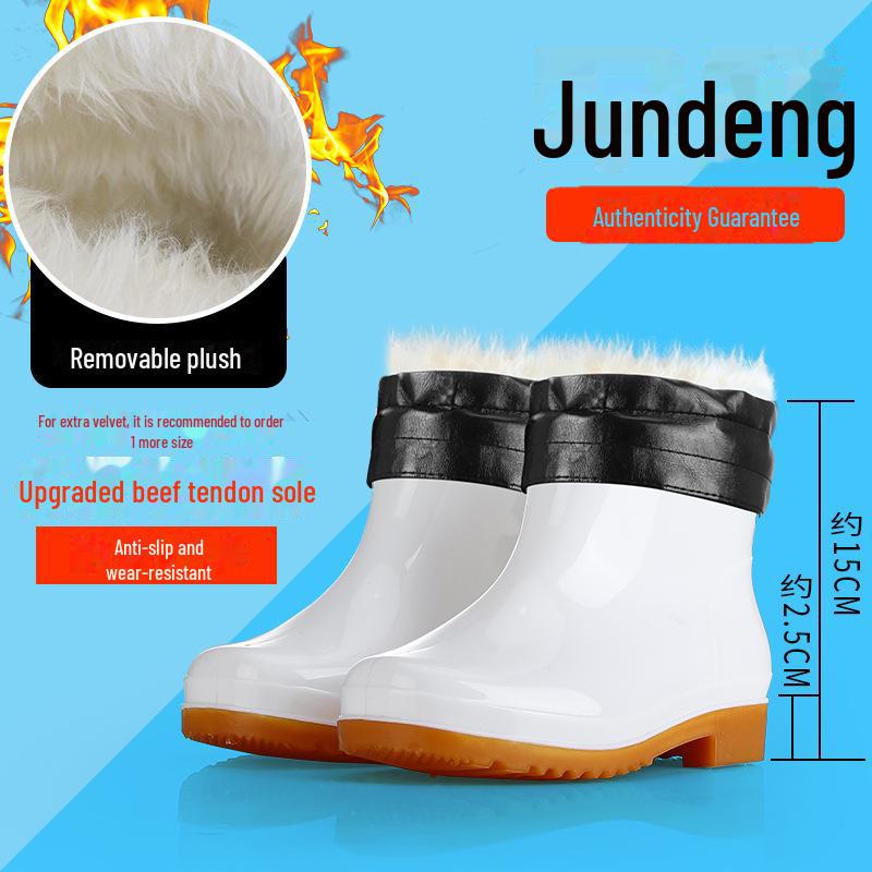 Tendon Sole Unisex White Waterproof Non-Slip Rubber Hygiene Boots for Medium and High Food Safety and Farm Work.