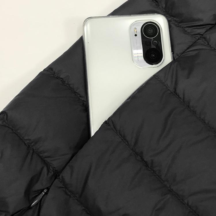 Męska lekka kurtka puchowa ze stójką, 90% puchu, styl koreański, plus size