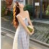 Salt Girl Plaid Dress Fake Two-piece Temperament Suspender Skirt Female Student Sweet A-line
