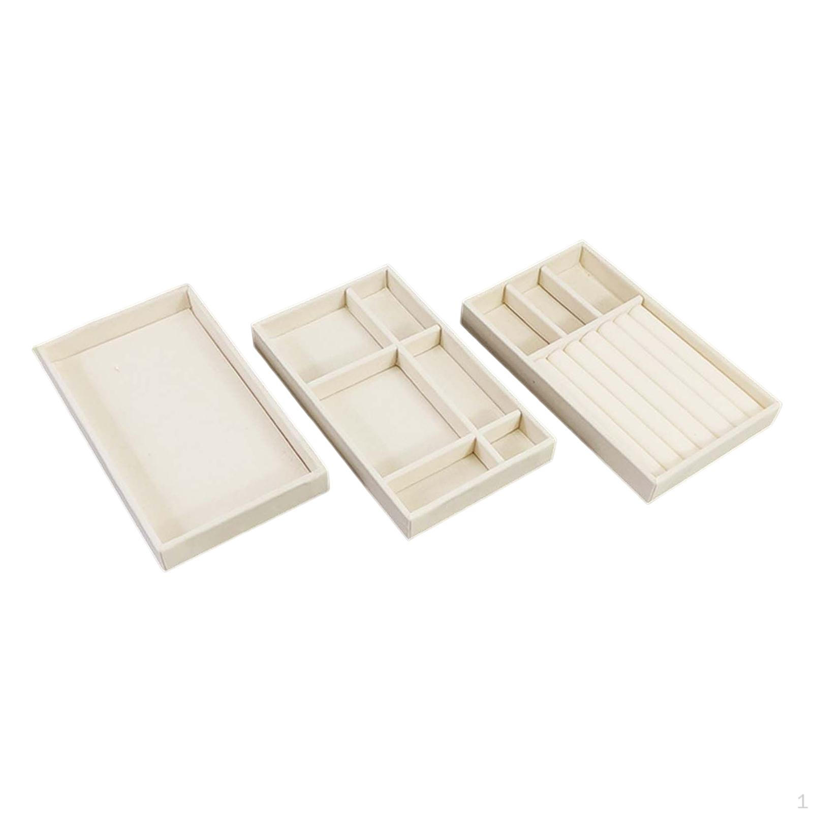 

3 Pieces Display , Container Case Organizer Box Holder for Pendant Bracelet Drawers Gift Style B