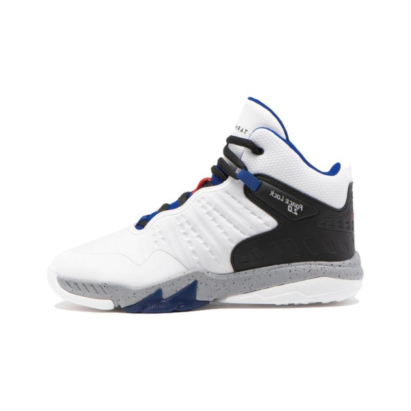 

DECATHLON SS500 Shock-absorbing and wear-resistant high-top basketball shoes in white and grey, children s model 36