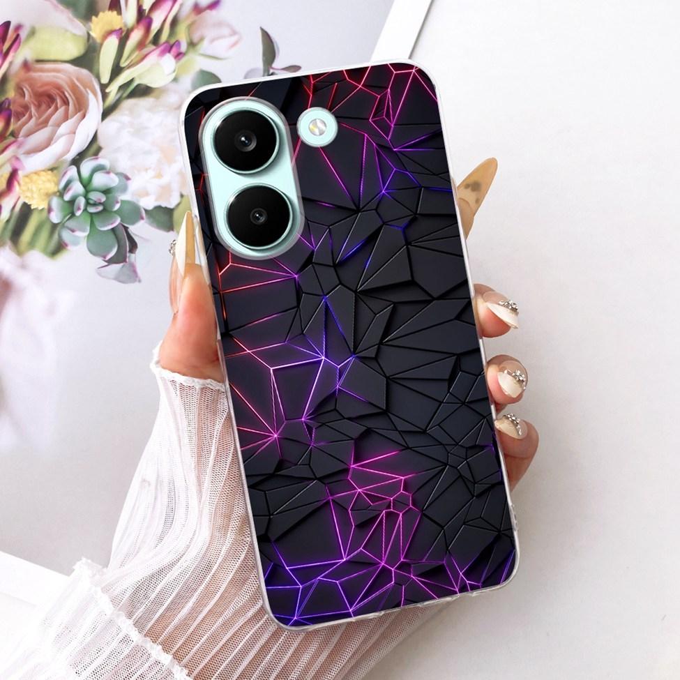6.59'' Case For Xiaomi Poco X8 Pro 5G Cover Transparent Fashion Flowers Cute Cat Cool Painted Soft Casing 2511FPC34G