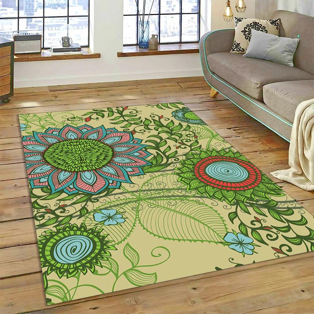 Bohemia Meditation Mandala  Flower Carpet Rug for Home Living Room Bedroom Sofa Doormat Deco Mat