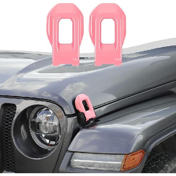 Hood Latch Lock Catch Brackets Cover Trim Fit for 2018-2025 Jeep Wrangler JL JLU & Gladiator JT(Purple)