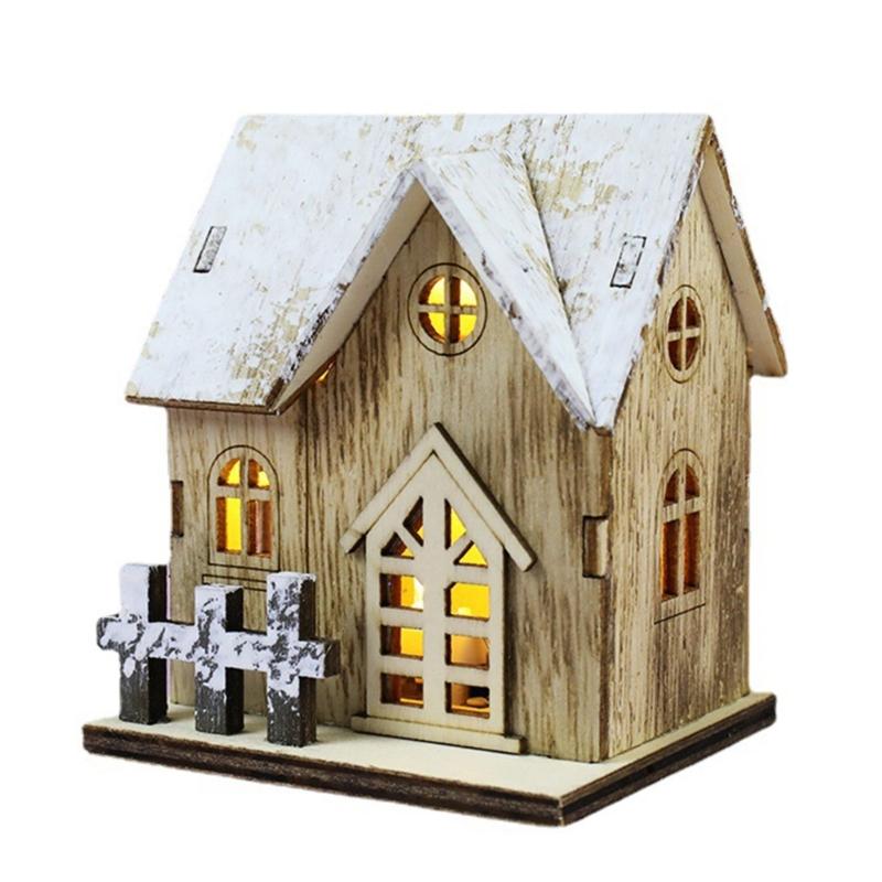 Illuminated House Ornament Lights,Christmas Decorations Village Scene Accessory