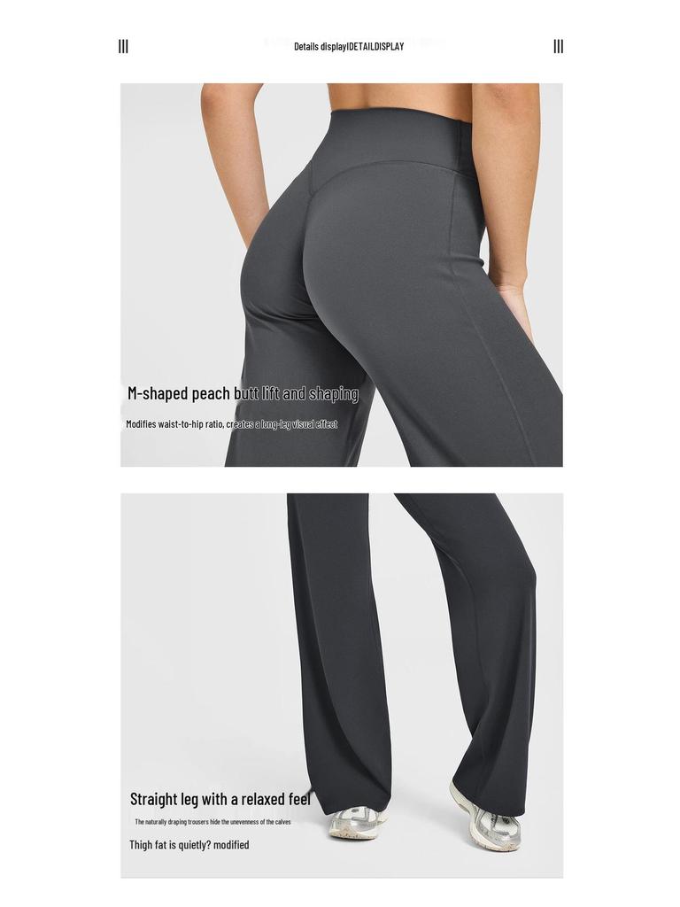 Jenny Autumn/Winter High-Waist Tummy Control Yoga Pants: Slimming Straight-Leg Fitness Wear for Outdoor & Sport Activities.