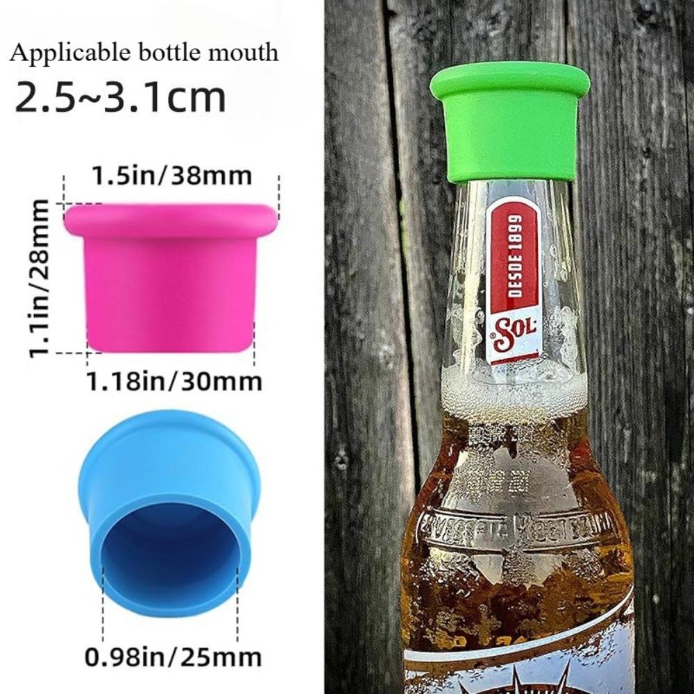 Silicone Wine Stopper, Cork Replacement, Wine Bottle Seal, Reusable Beer Bottle Cap, Wine Preservator, Wine Gift - Easy To Clean