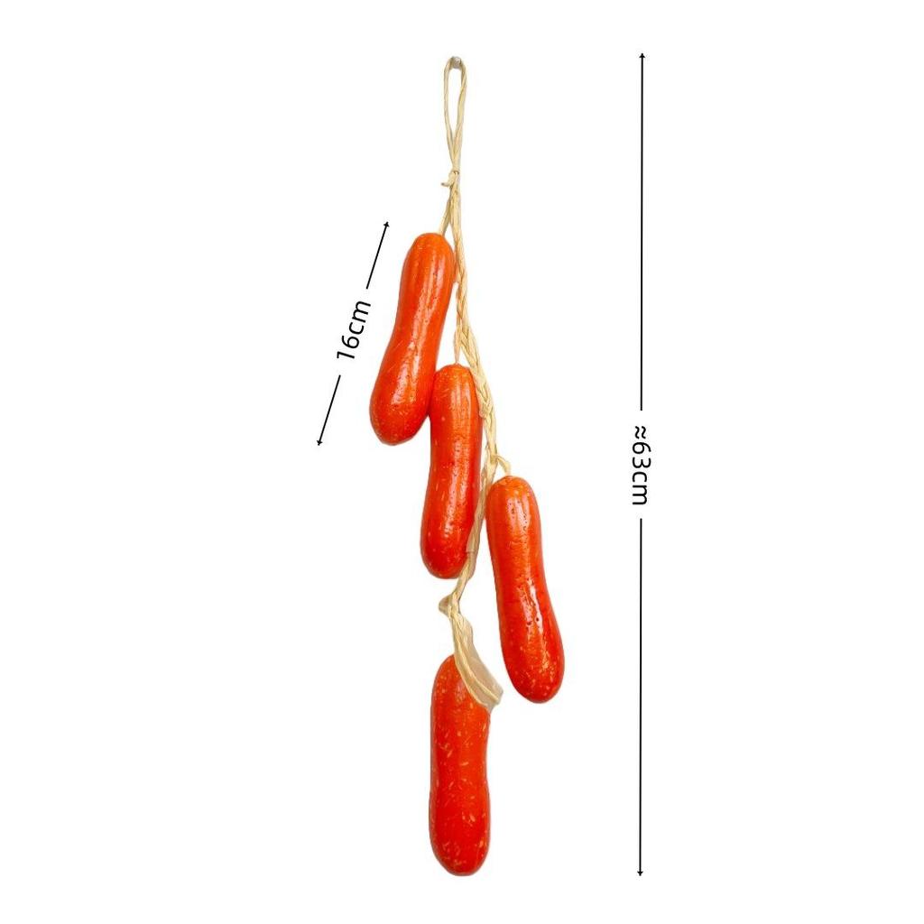 Realistic Hanging Vegetable String: Chili, Potato, Corn, Garlic, Peanut Props for Yard or Restaurant Decor