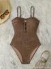 Summer 2026 Bohemian Halter Backless One-Piece Swimsuit