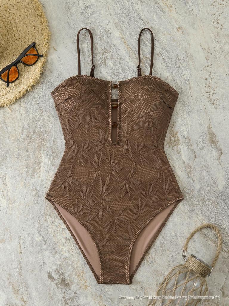 Summer 2026 Bohemian Halter Backless One-Piece Swimsuit