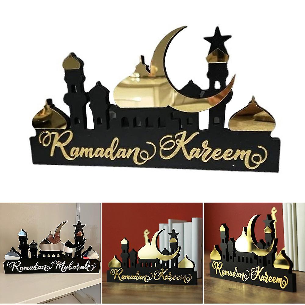 Ramadan Decor Painted Acrylic Crafts Creative Desktop Ornament for Home