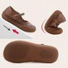 Fashion New Wide Toe Leather Shoes Women Mary Jane Flats Espadrilles Shoes Woman Vintage Loafer Roman Flats Ladies Fall Concise Moccasin