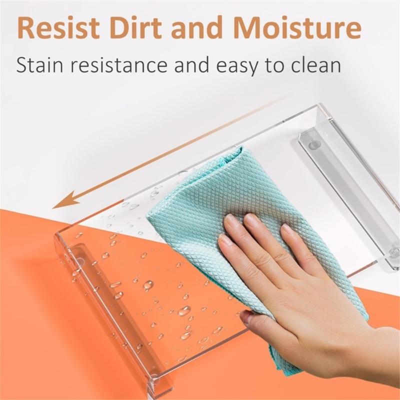 Sturdy Acrylic Display Stand for Home Use Portable Accessory for Organizing Toiletries and Kitchen Supplies Utensils