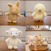 Cartoon Curly Lamb Chick Rabbit Owl Plush Toy Cute Girl Birthday Gift Holiday