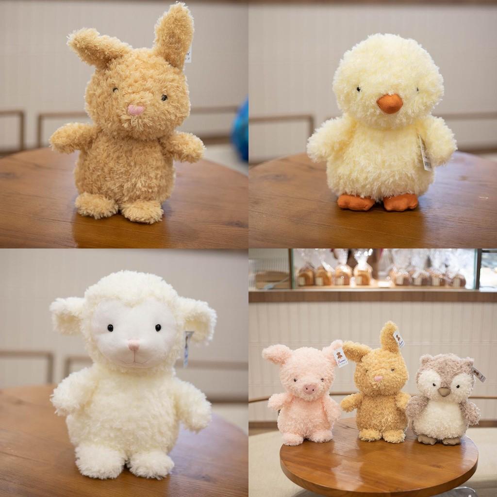 Cartoon Curly Lamb Chick Rabbit Owl Plush Toy Cute Girl Birthday Gift Holiday