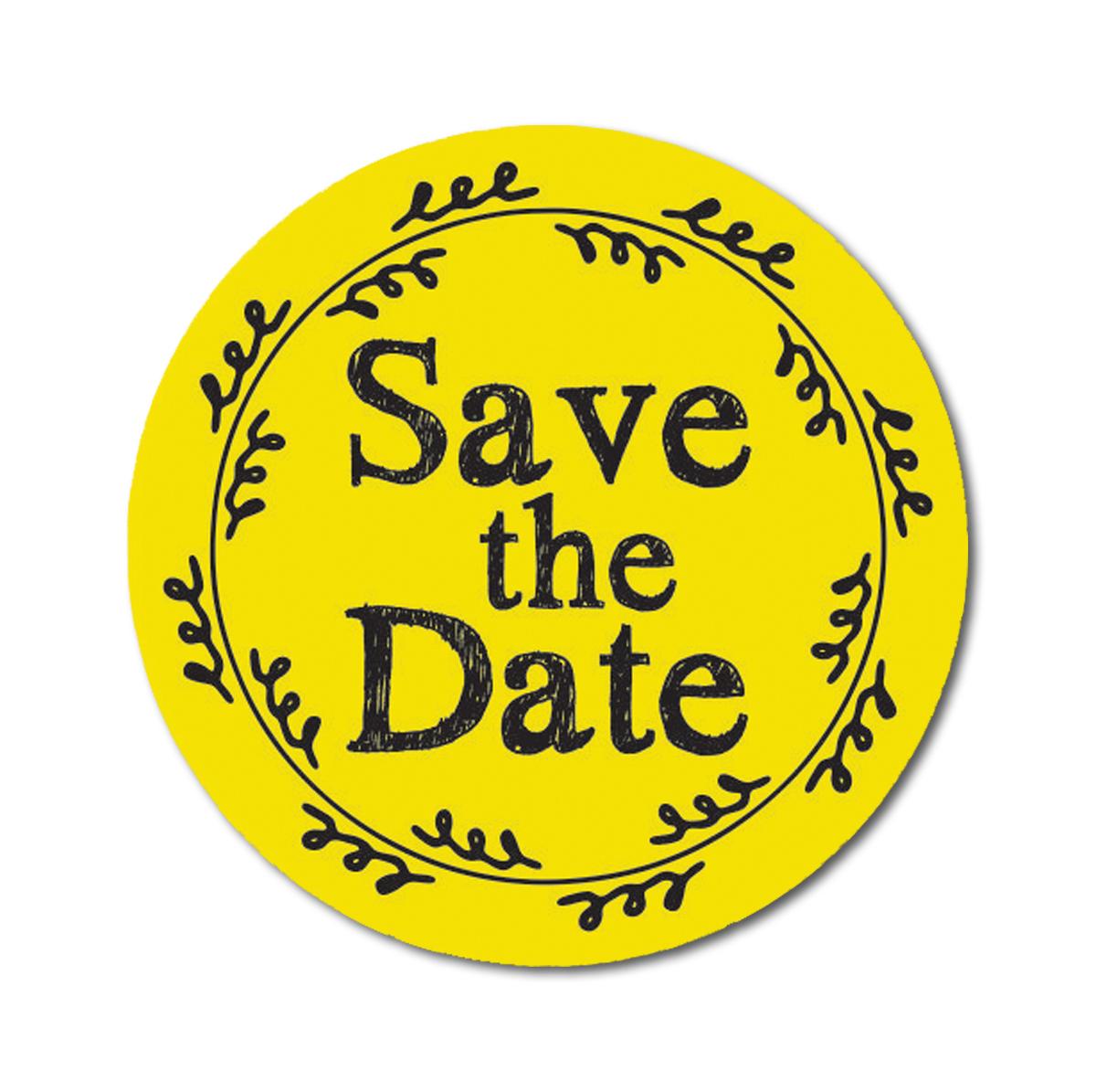 

Дорогий сувенір 1,6 дюйма, круглий, класичний білий вінок, наклейки, наклейки, печатки для конвертів, збереження дати - 45 шт. 1.6 Inches Diameter жовтий